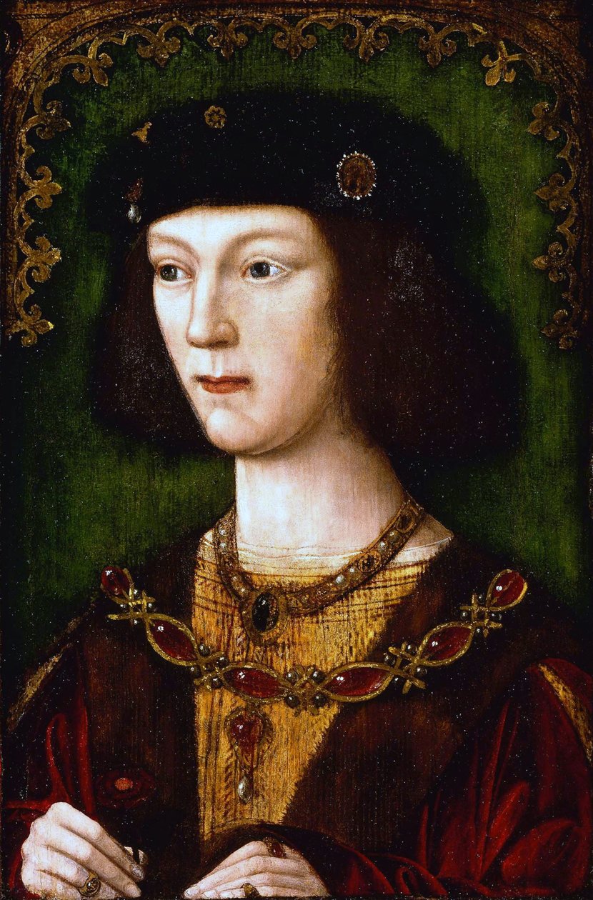""Englannin kuninkaan Henry VIII:n muotokuva (1491-1547)"" -maalaus englantilaisesta koulusta noin 1513 Denverin taidemuseosta tekijältä English School