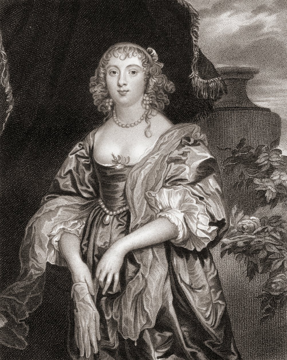 Muotokuva Anne Carresta, Bedfordin kreivitärestä (1620-84), Lodges British Portraitsista, 1823 tekijältä English School