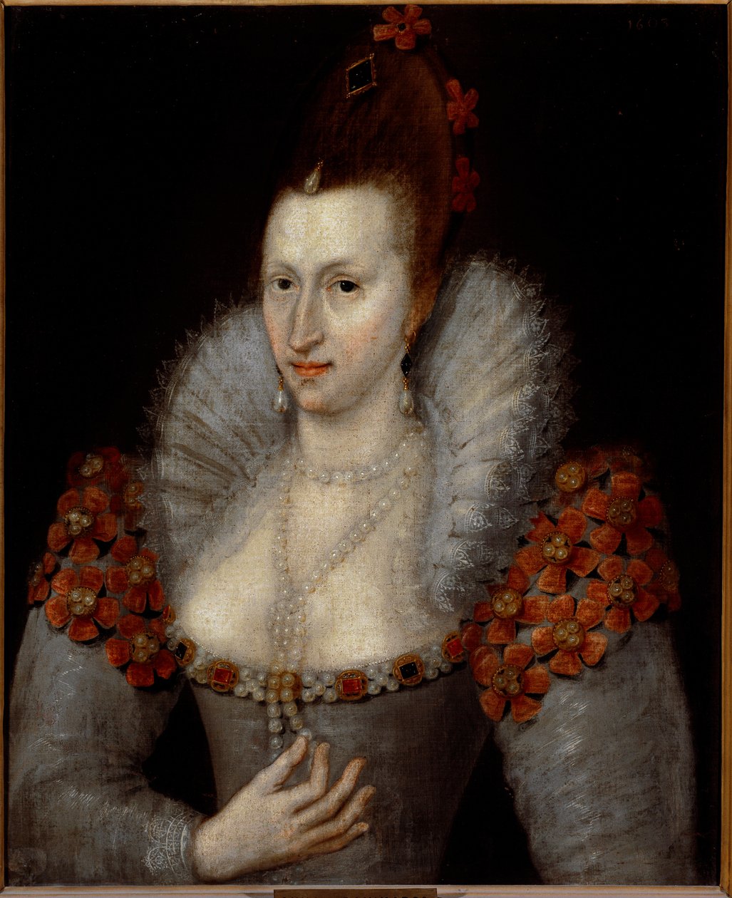 Anne of Denmark muotokuva (maalaus tekijältä English School