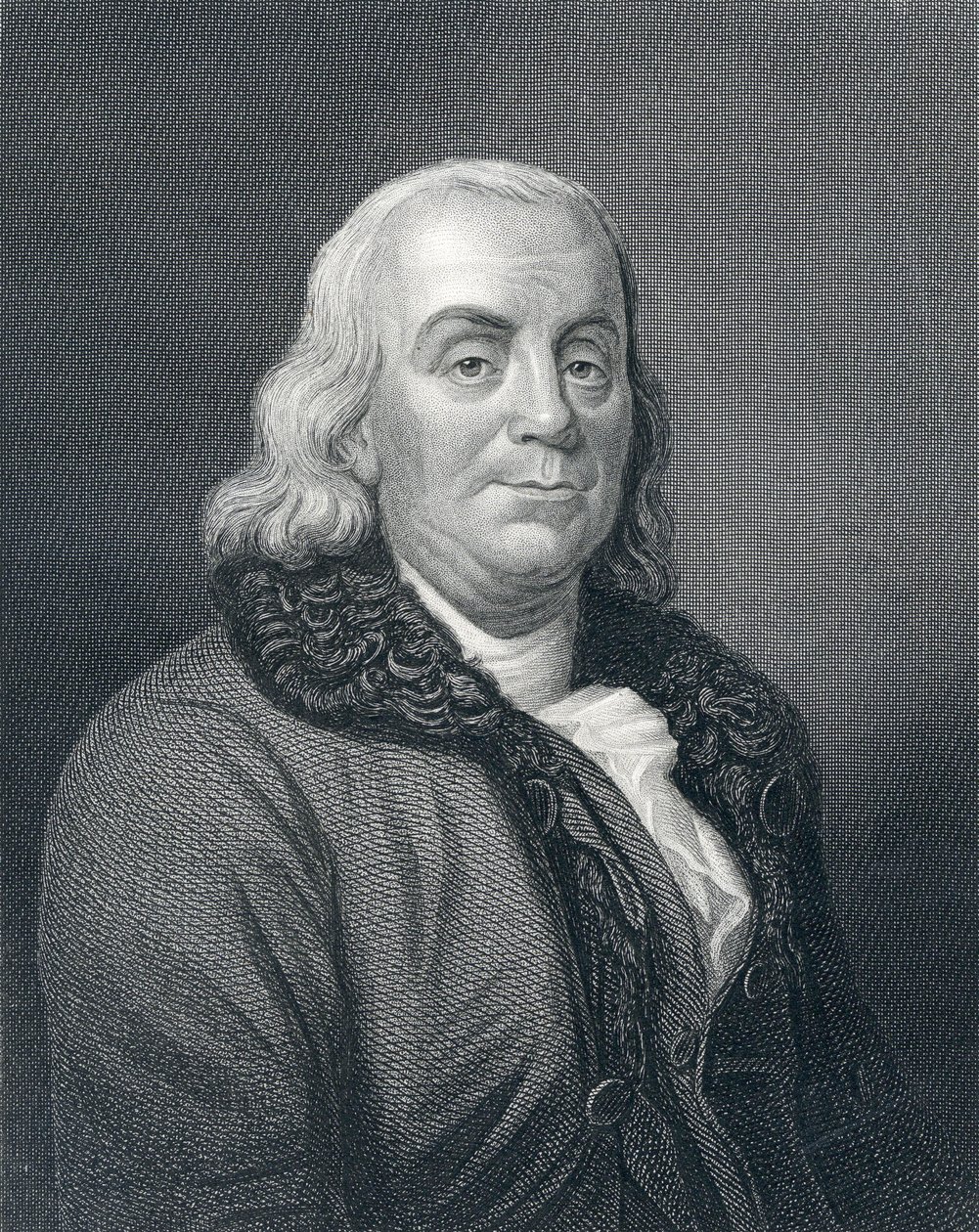 Benjamin Franklinin muotokuva, n. 1833 tekijältä English School