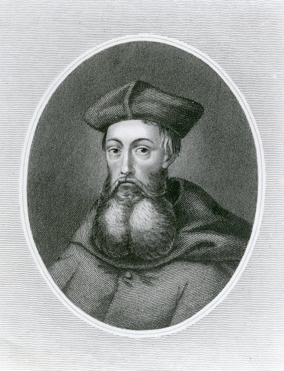 Kardinaali Reginald Polen (1500-58) muotokuva (kaiverrus) tekijältä English School