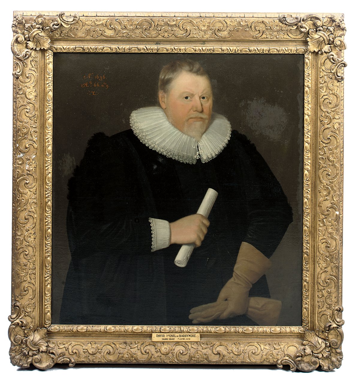 Muotokuva Davidista, Barrymoren ensimmäisestä jaarlista, n. 1636 tekijältä English School