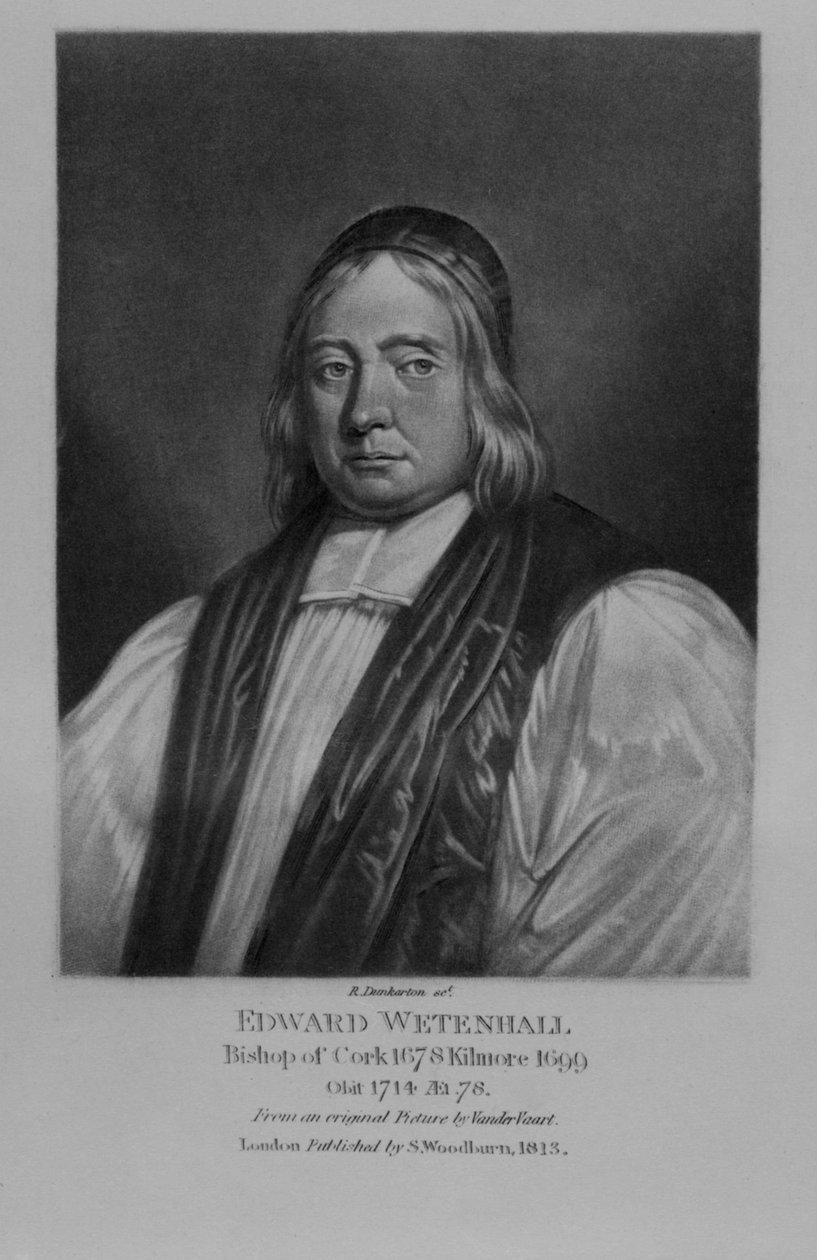 Edward Wetenhallin muotokuva, Richard Earlomin ja Charles Turnerin teoksesta "Characters Illustrious in British History", 1815. tekijältä English School