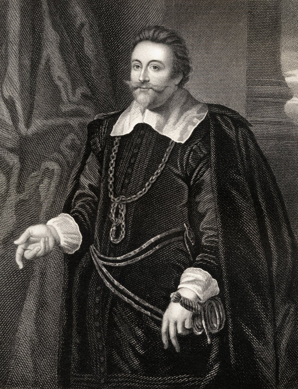 Francis Cottingtonin muotokuva Lodges British Portraitsista, 1823 tekijältä English School