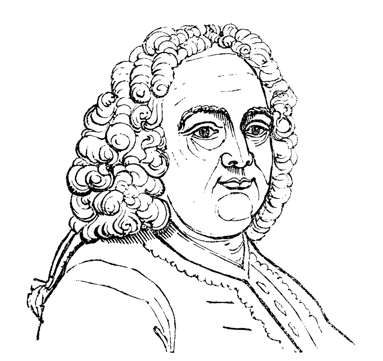 George Frederic Haendelin muotokuva (kaiverrus) tekijältä English School
