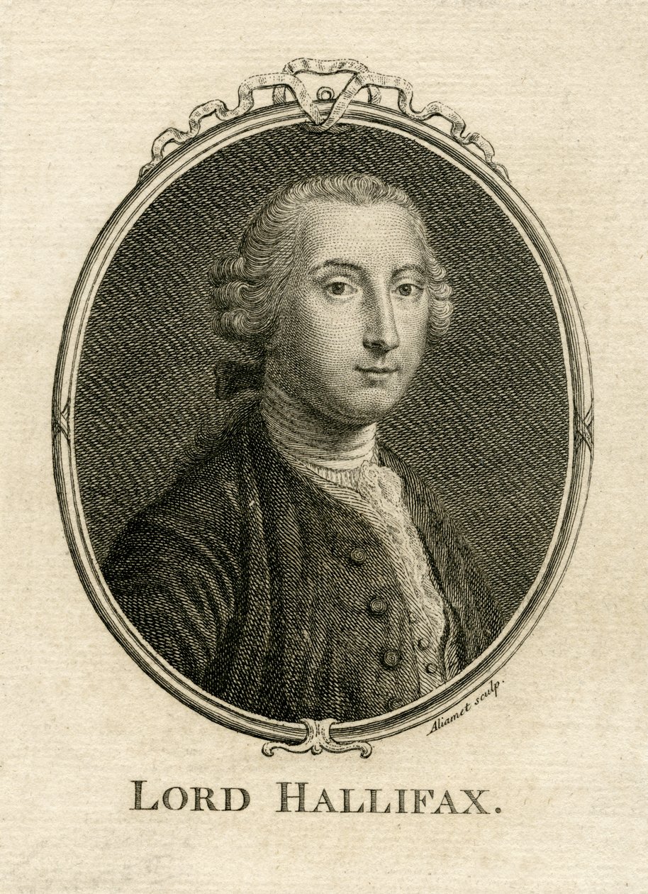 George Montagu Dunkin, Halifaxin 2. jaarlin (1716-71) muotokuva, kaiverrus Aliamet tekijältä English School