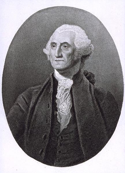 George Washingtonin (1732-1799) muotokuva (kaiverrus) tekijältä English School