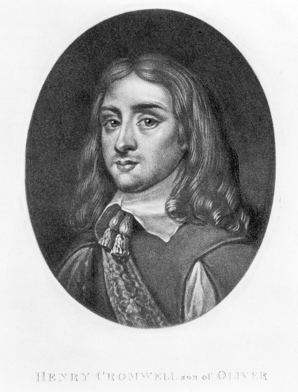 Richard Earlomin (1743-1822) ja Charles Turnerin (n. 1773-1857) kaivertama Henry Cromwellin (1628-74) muotokuva (mezzotint) tekijältä English School