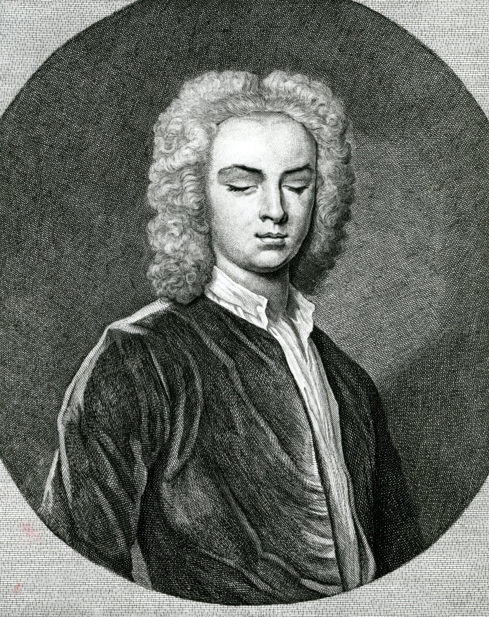 John Stanleyn (1712-86) muotokuva (kaiverrus) tekijältä English School