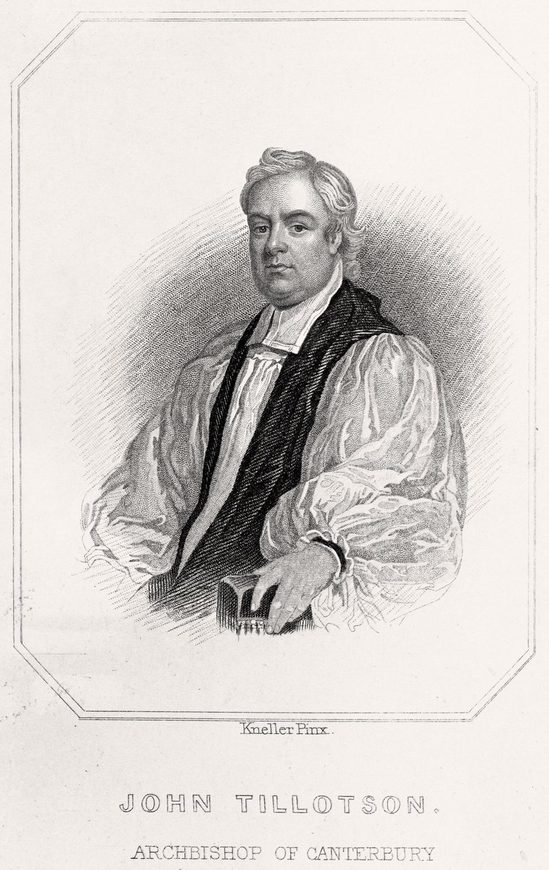 Canterburyn arkkipiispa John Tillotsonin muotokuva, 1835 tekijältä English School