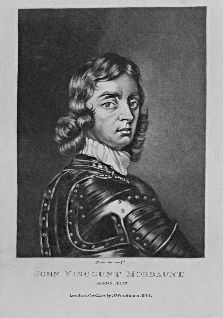 Muotokuva John Viscount Mordauntista, Richard Earlomin ja Charles Turnerin kirjasta Characters Illustrious in British History, 1815 tekijältä English School