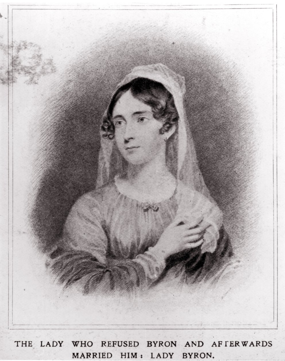 Lady Byronin muotokuva (1792-1863) tekijältä English School