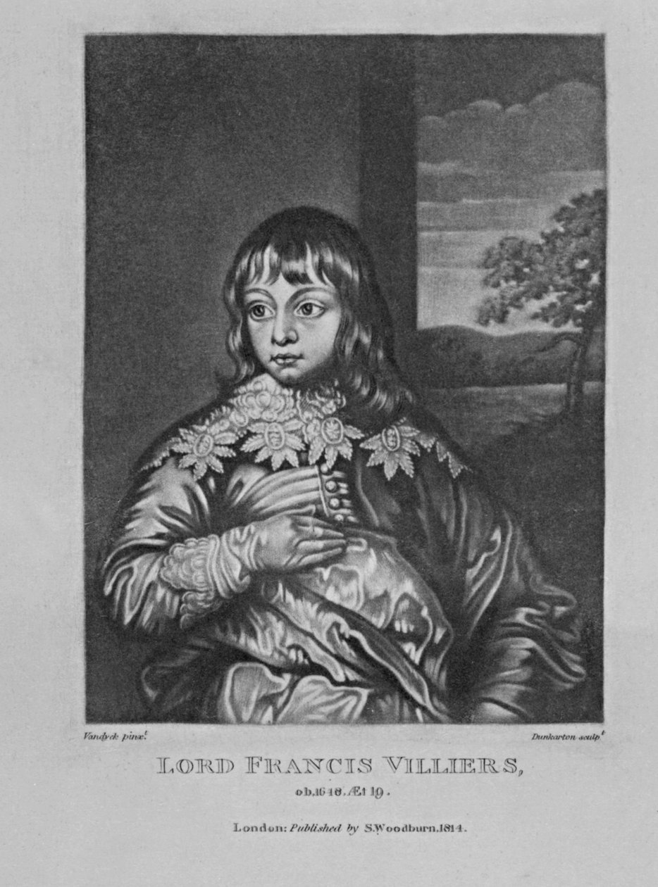 Lordi Francis Villiersin muotokuva. Richard Earlomin ja Charles Turnerin kirjasta Characters Illustrious in British History, 1815 tekijältä English School