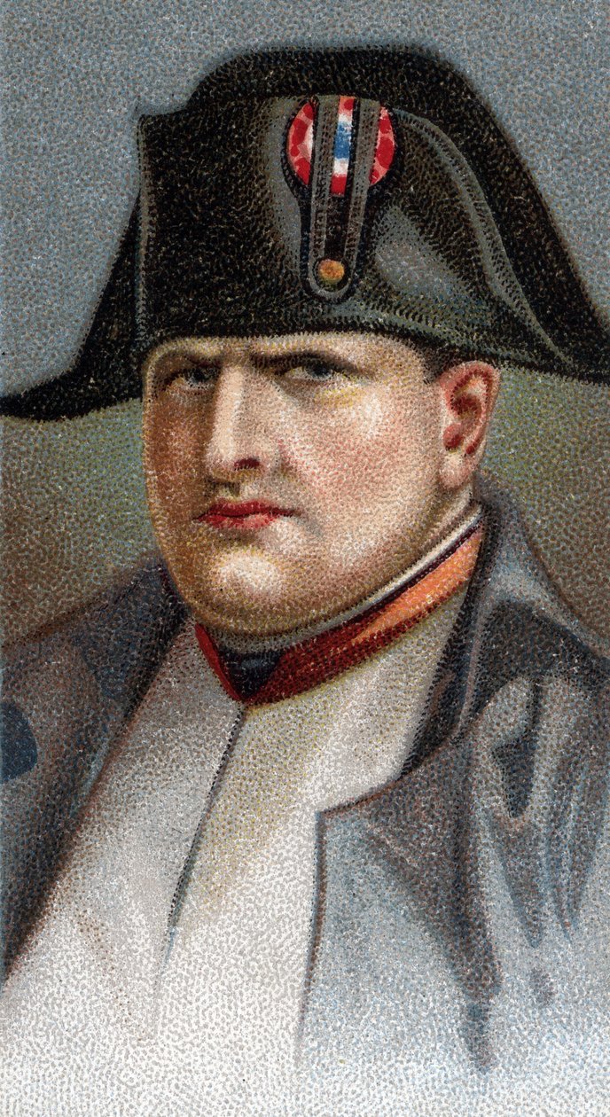 Napoleon Bonaparten muotokuva - - Sarjasta "" Miesten johtajat"" - Kromolitografia - Englantilainen koulu, 1900-luku - tekijältä English School
