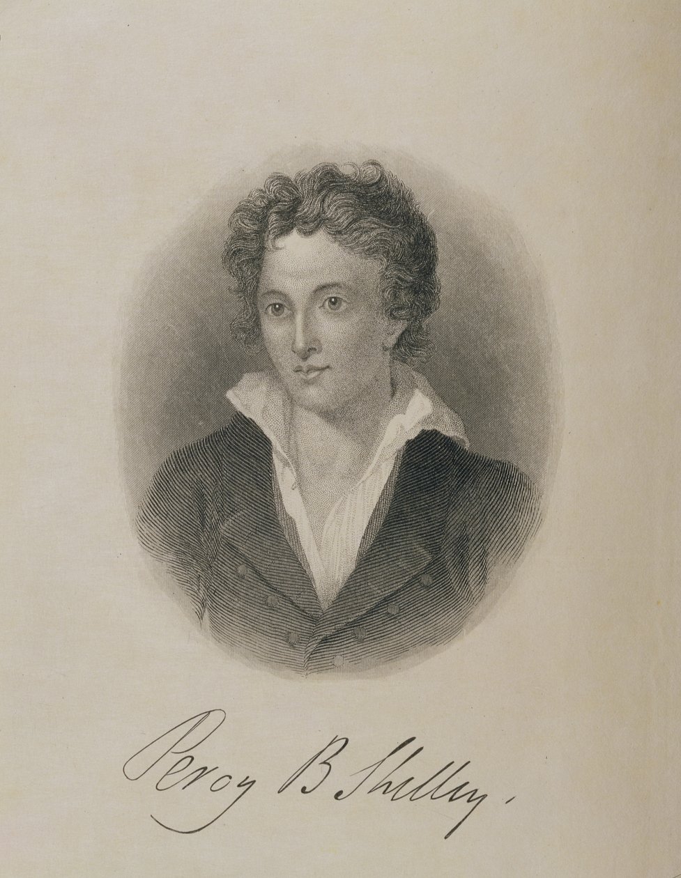Percy Bysshe Shelleyn (1792-1822) muotokuva tekijältä English School