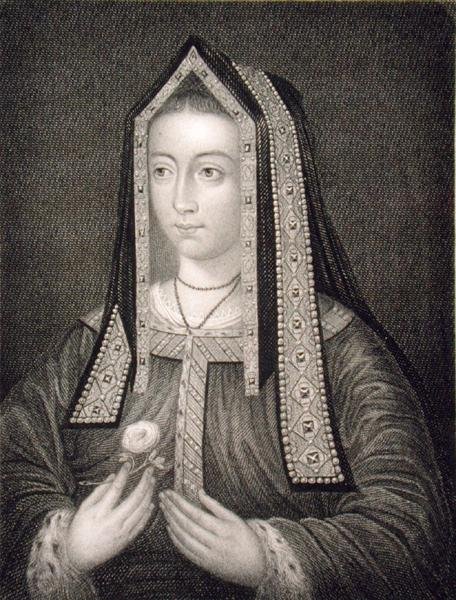 Kuningatar Elizabeth of Yorkin (1466-1502) muotokuva "Lodge