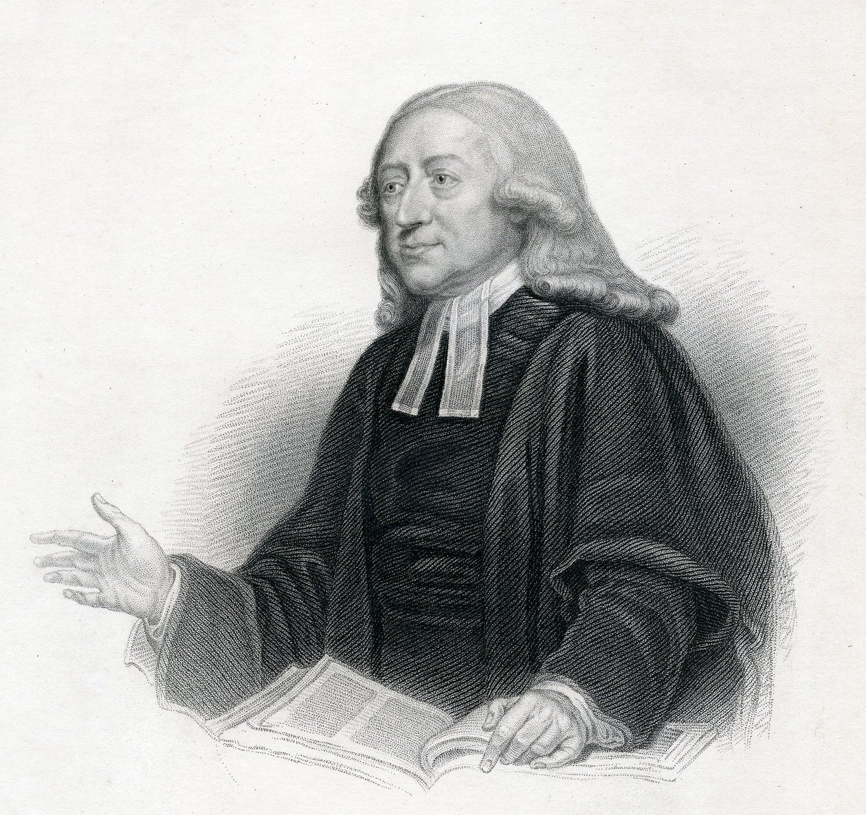 Pastori John Wesley A. M.:n muotokuva, 1800-luku tekijältä English School