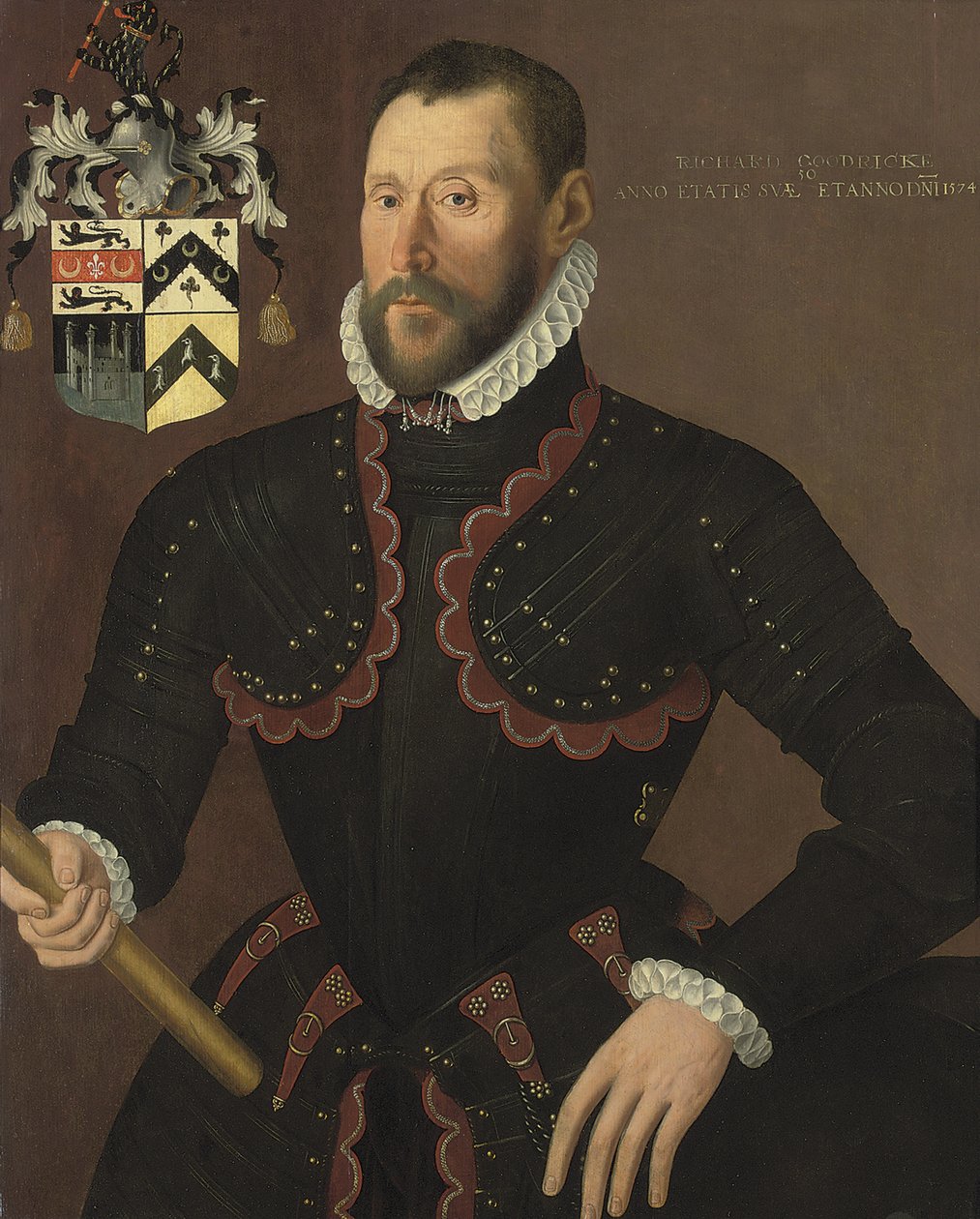 Muotokuva Richard Goodricke, Sen., 50, 1574 tekijältä English School