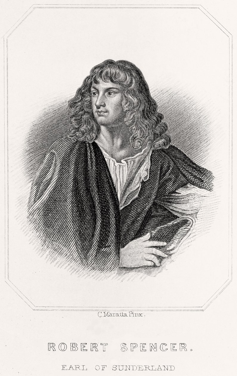 Muotokuva Robert Spencerist, Earl of Sunderland, 1835 tekijältä English School