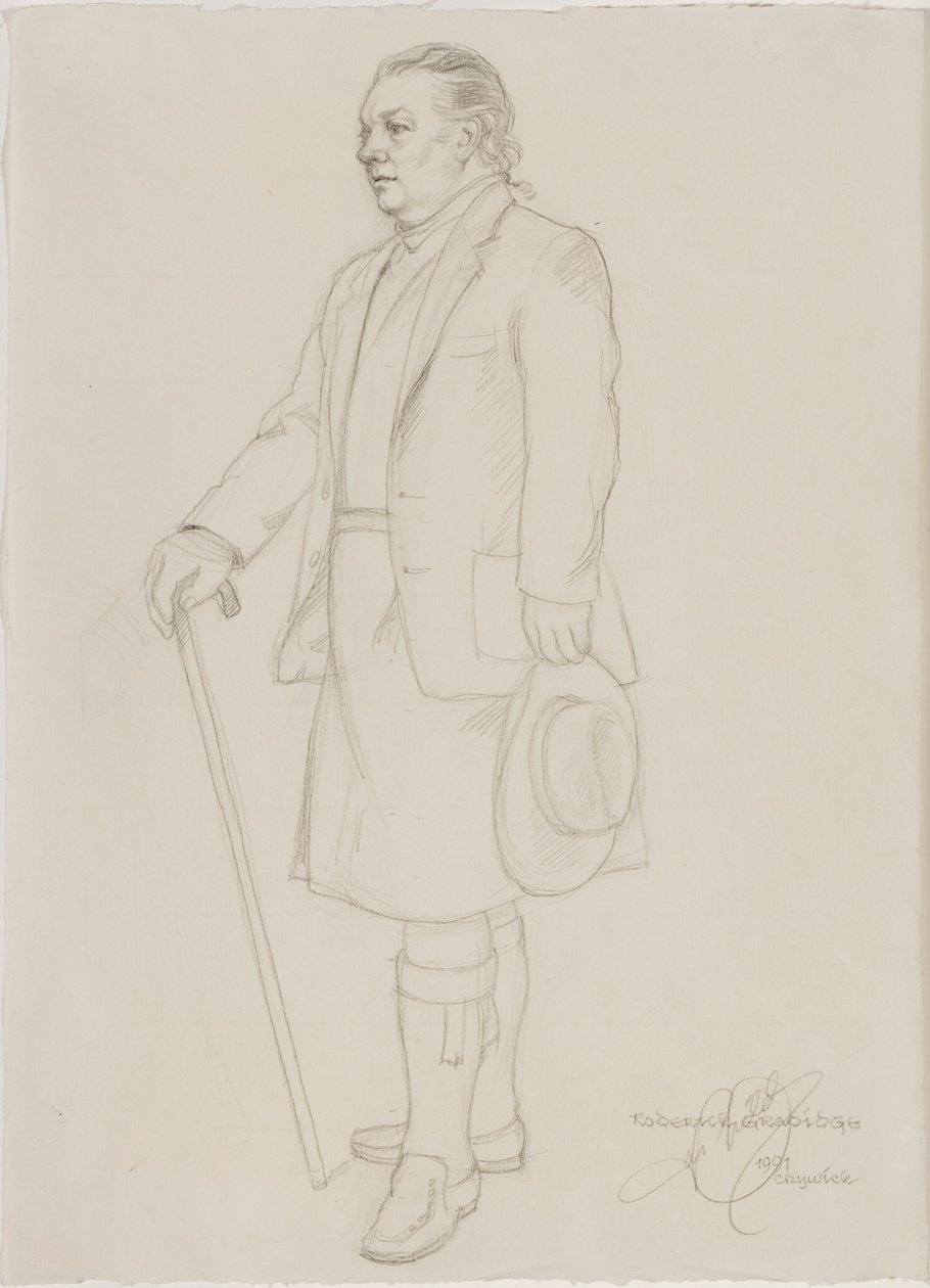 Roderick Gradidgen muotokuva, n. 1987 tekijältä English School