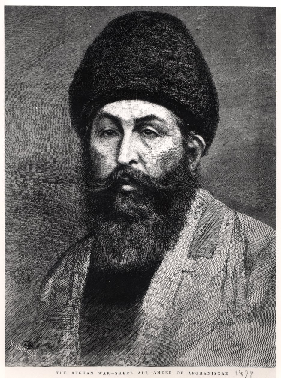 Muotokuva Shir Ali Khanista (1825-79) Afganistanin emiiri, 1878 tekijältä English School