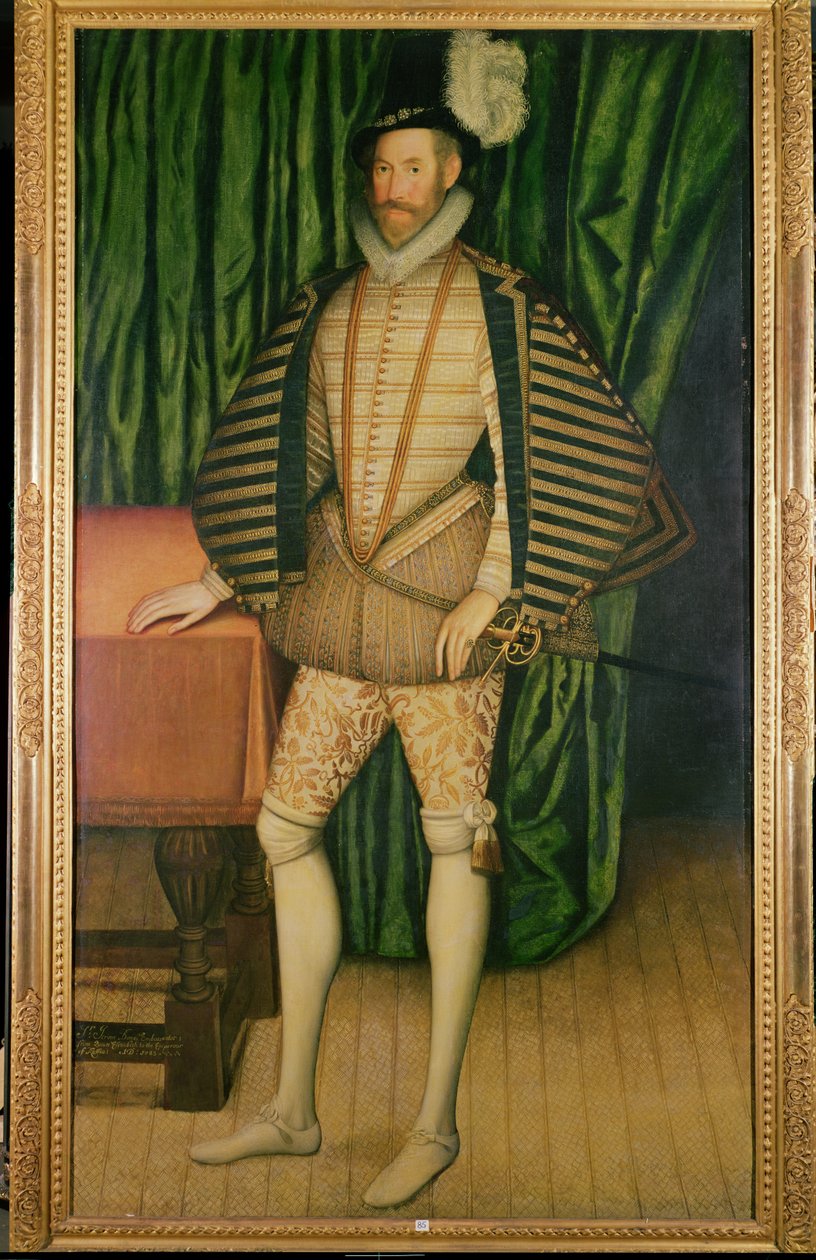 Muotokuva Sir Jerome Bowesista (k.1616), Venäjän tsaarin suurlähettilästä, 1583 tekijältä English School