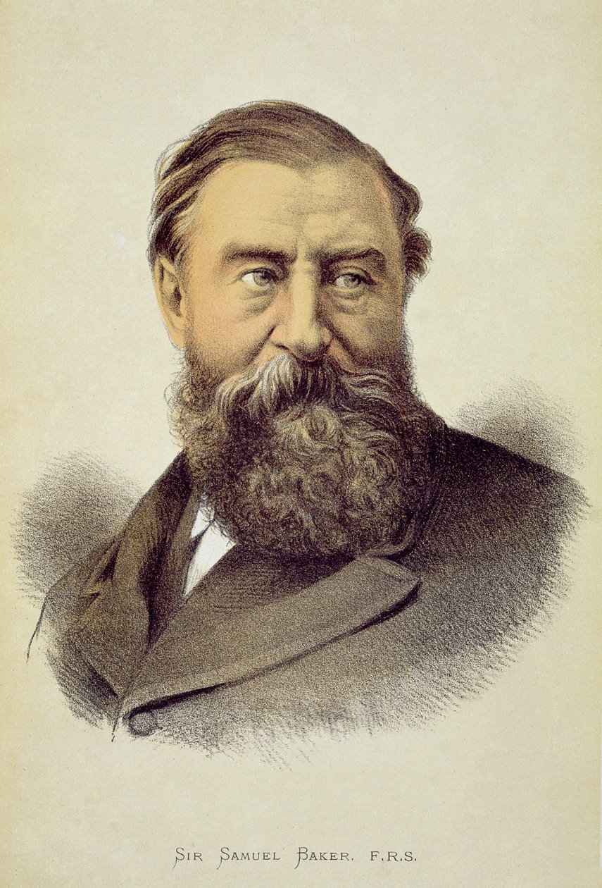 Sir Samuel Bakerin (1821-93) muotokuva tekijältä English School