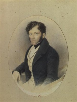 Sir Thomas Cartwrightin muotokuva (akvarelli paperille) tekijältä English School