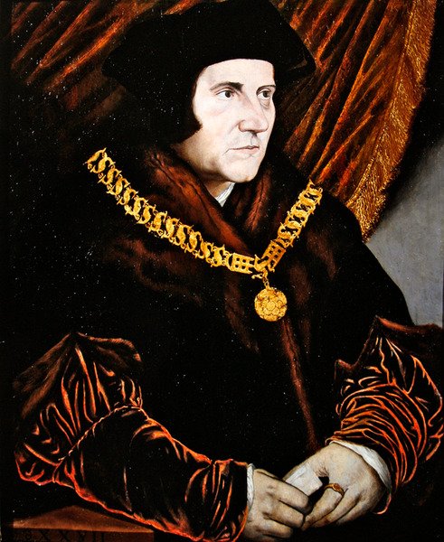 Sir Thomas Moren muotokuva (öljy tammipaneelille) tekijältä English School