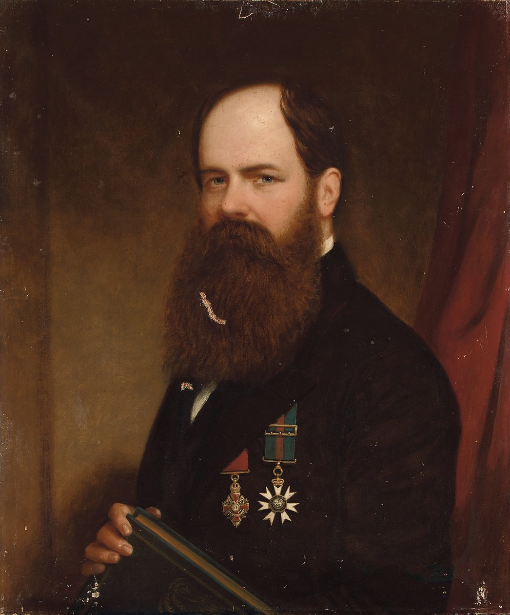 Sir Walter Lawry Bullerin muotokuva, N.Z.C., K.C.M.G., F.R.S. tekijältä English School