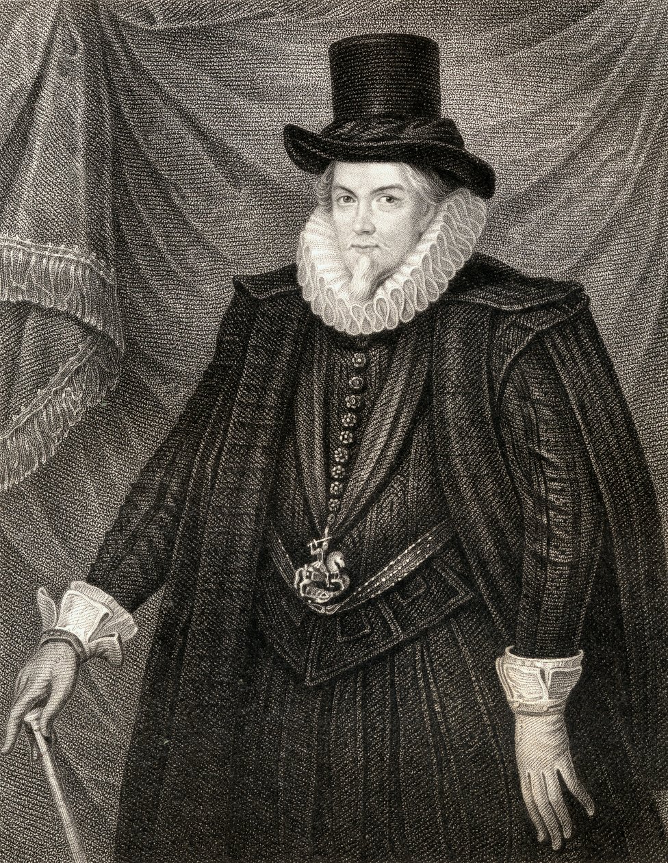 Muotokuva Thomas Cecilistä, Exeterin 1. jaarlista, Lodges British Portraitsista, 1823 tekijältä English School