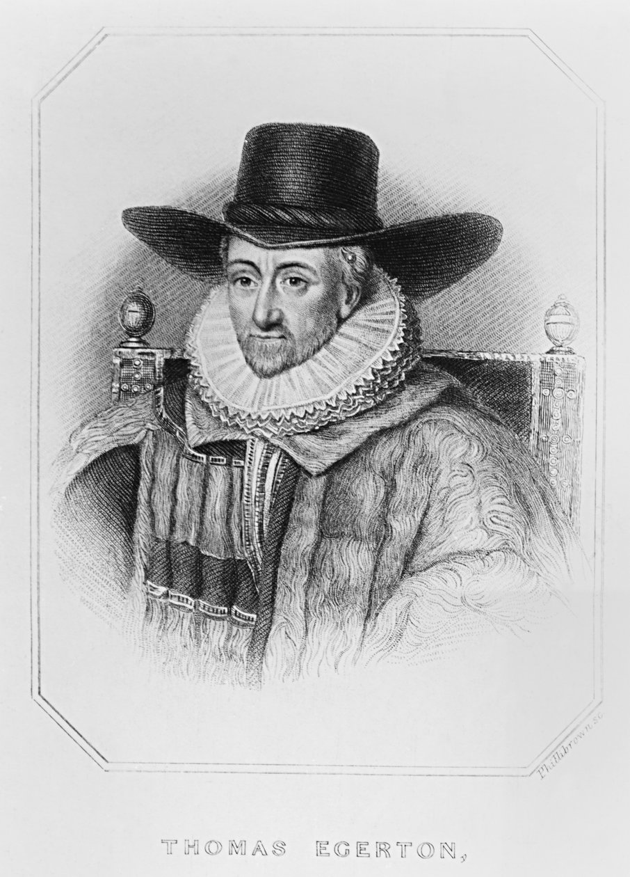 Thomas Egertonin (n.1540-1617) muotokuva teoksesta 