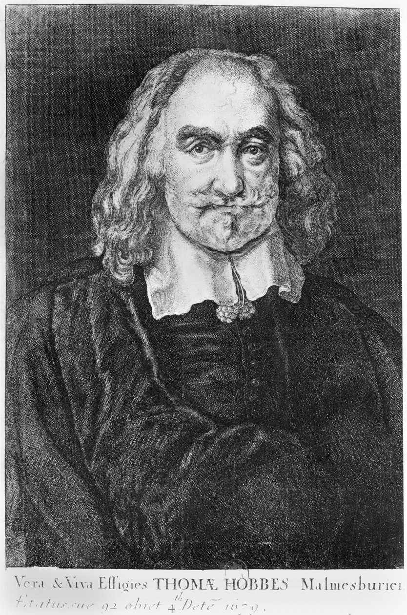 Thomas Hobbesin (1588-1679) muotokuva tekijältä English School