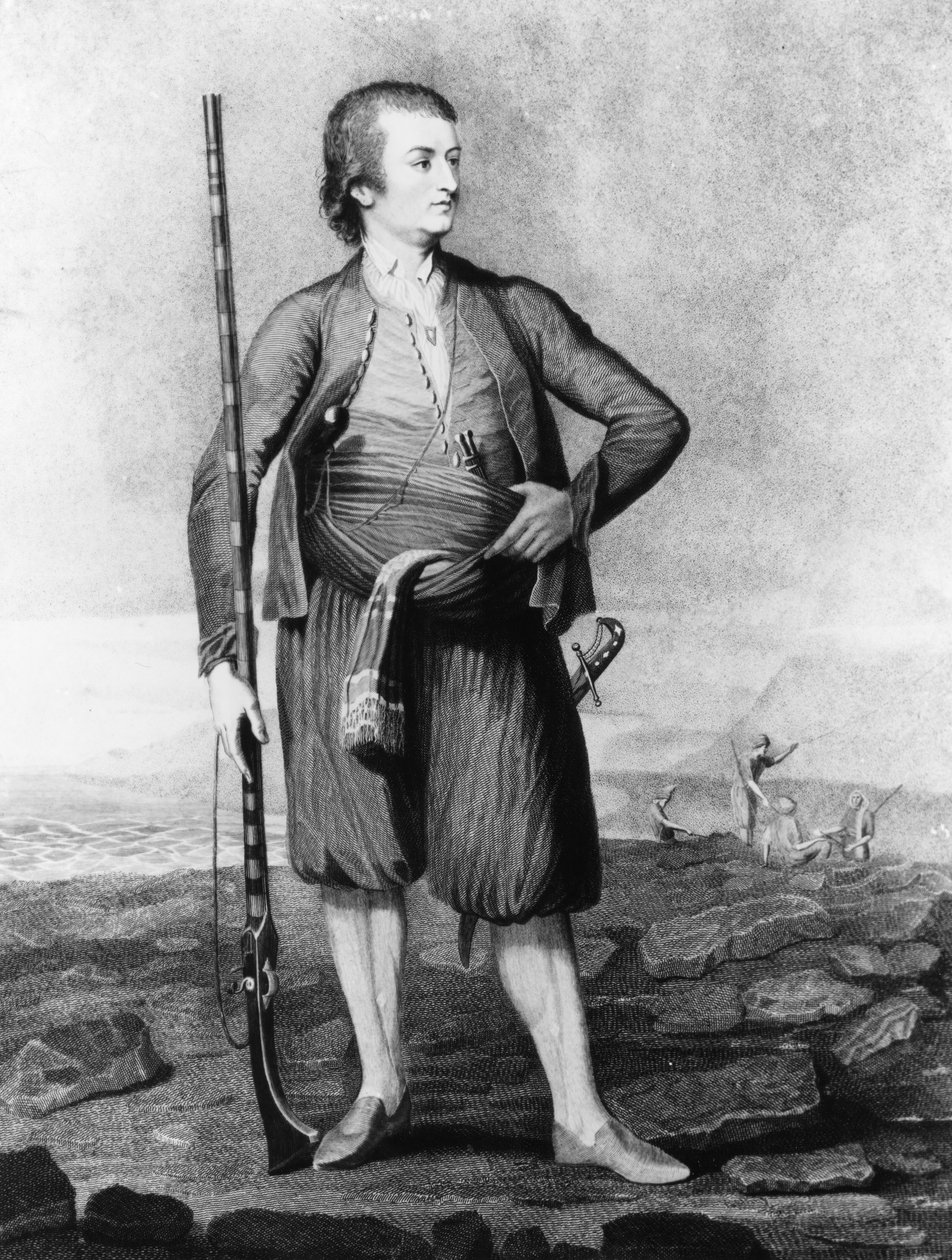 Thomas Howardin (1747-91), Effinghamin jaarlin, muotokuva hänen matkoillaan, 1790 tekijältä English School