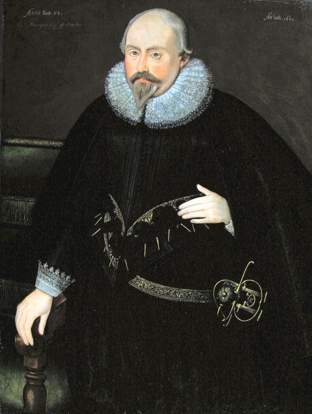 Thomas Morganin muotokuva Machenista (s.1568) n. 1620 (öljy paneelissa) tekijältä English School