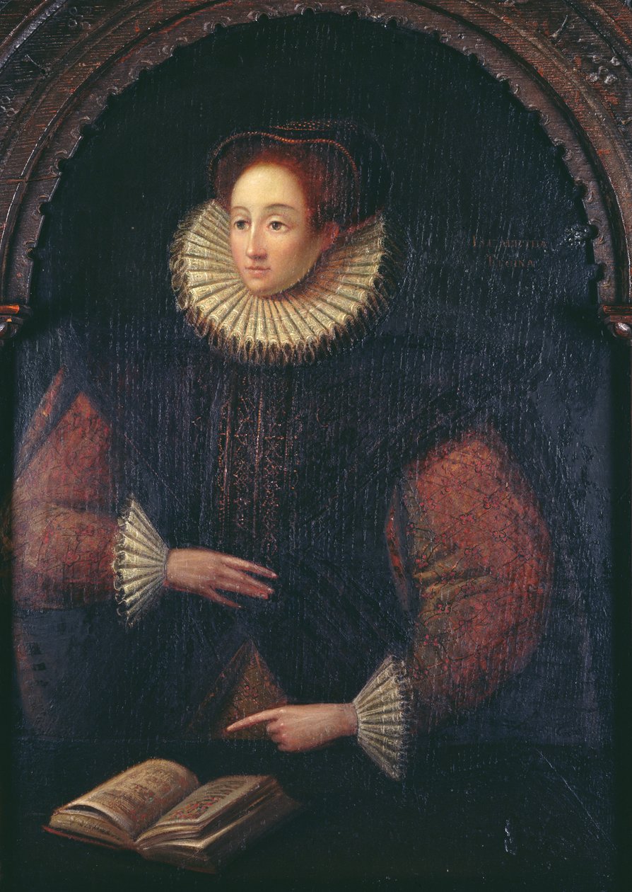 Naisen muotokuva, jonka uskotaan olevan Elizabeth I (1533-1603), n. 1580 tekijältä English School
