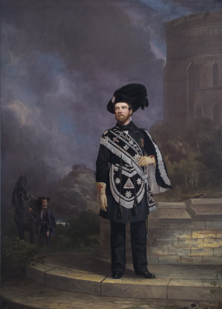 Muotokuva vapaamuurareista temppeliritarista, 1800-luvun puoliväli tekijältä English School
