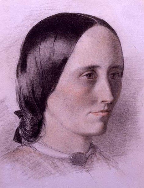 Naisen muotokuva, n. 1840 (värilliset liidut paperille) tekijältä English School