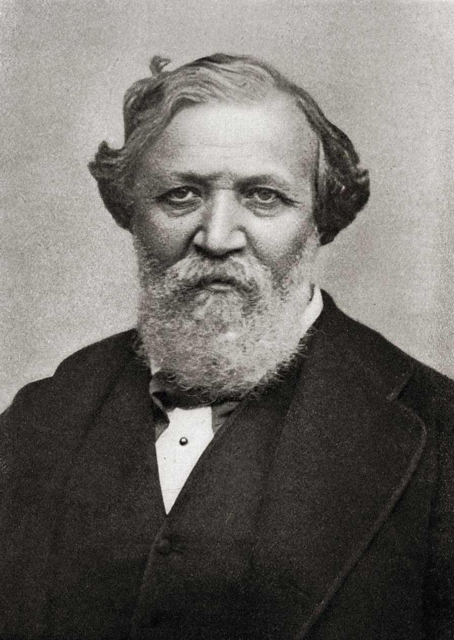 Englantilaisen runoilijan Robert Browningin (1812-89) muotokuva. tekijältä English School