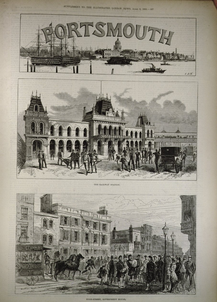 Portsmouth: The Illustrated London News -lehdestä, 8. huhtikuuta 1882. tekijältä English School