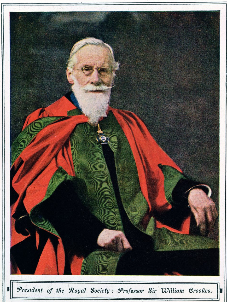 Professori Sir William Crookes (1832-1919) Illustrated London Newsista, toukokuu 1914 tekijältä English School