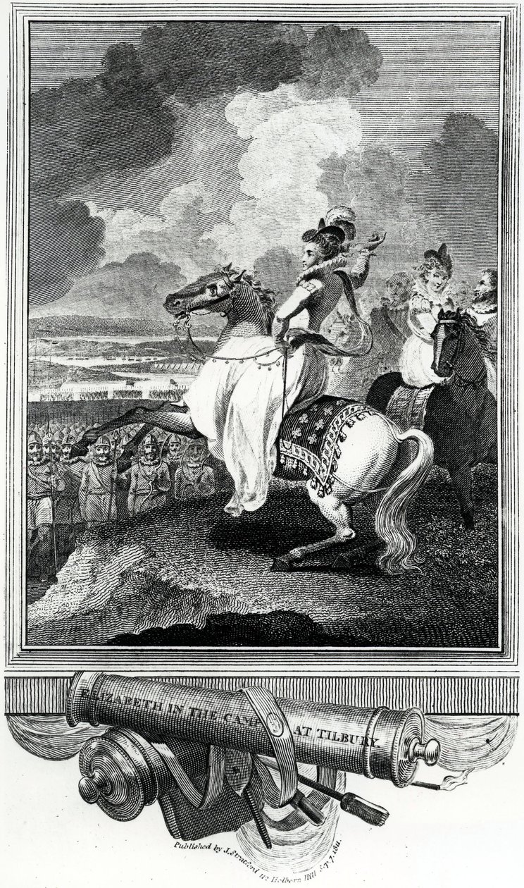 Kuningatar Elisabet Tilburyn leirissä, 1811 tekijältä English School