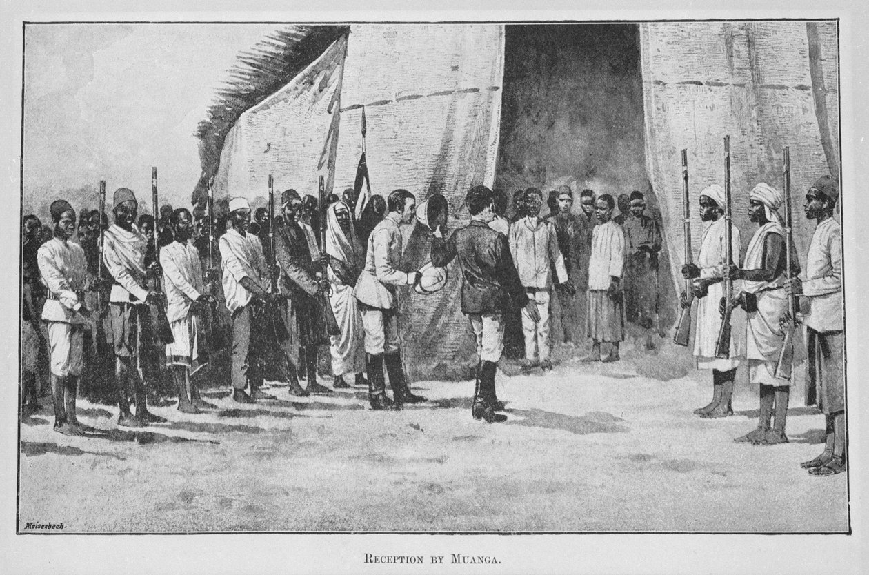 Muangan vastaanotto, elokuvasta New Light on Dark Africa, Karl Peters ja Henry William Dulcken tekijältä English School
