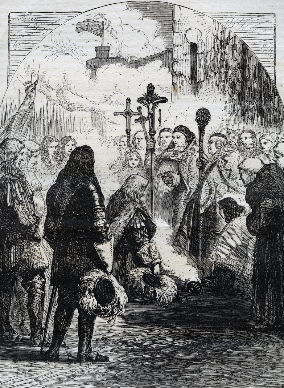 James II:n vastaanotto Dublinissa, julkaistu julkaisussa "Cassell
