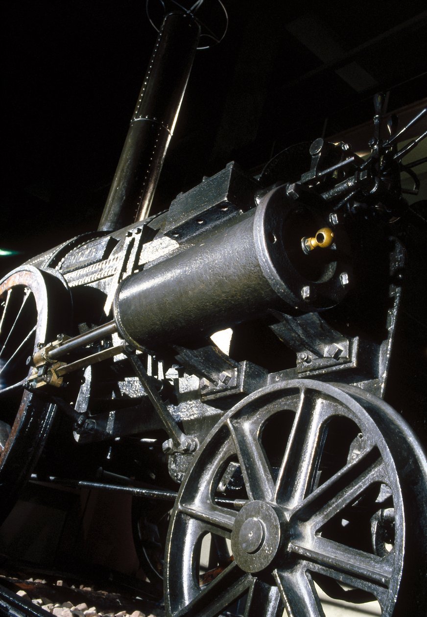 Stephensons Rocketin jäännökset, 1829 (metalli) (yksityiskohta) tekijältä English School
