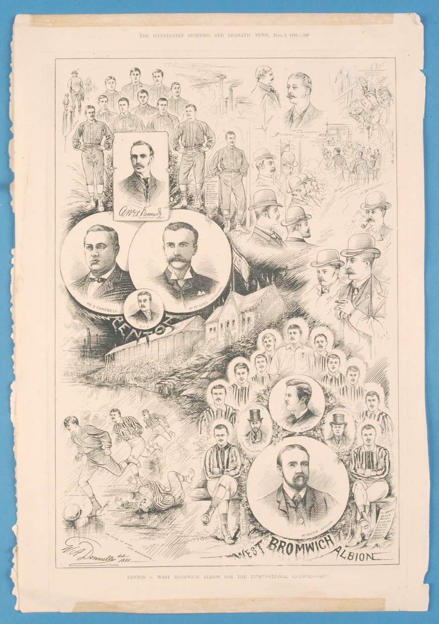 Renton vs. West Bromwich Albion, The Illustrated Sporting and Dramatic News, 2. kesäkuuta 1888 tekijältä English School
