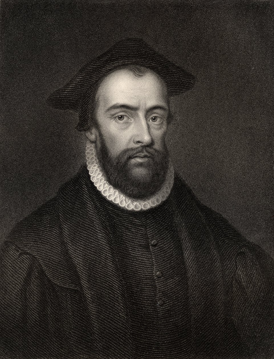 Pastori John Bradford, kaiverrettu J. Jenkins, "The National Portrait Gallery, Volume I", julkaistu noin 1820 (litho) tekijältä English School
