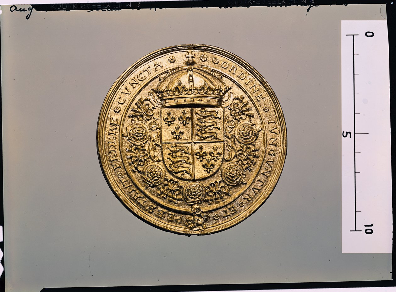 Henrik VIII:n (1491-1547) sinetin kääntöpuoli (kulta) (kuosi 183056) tekijältä English School