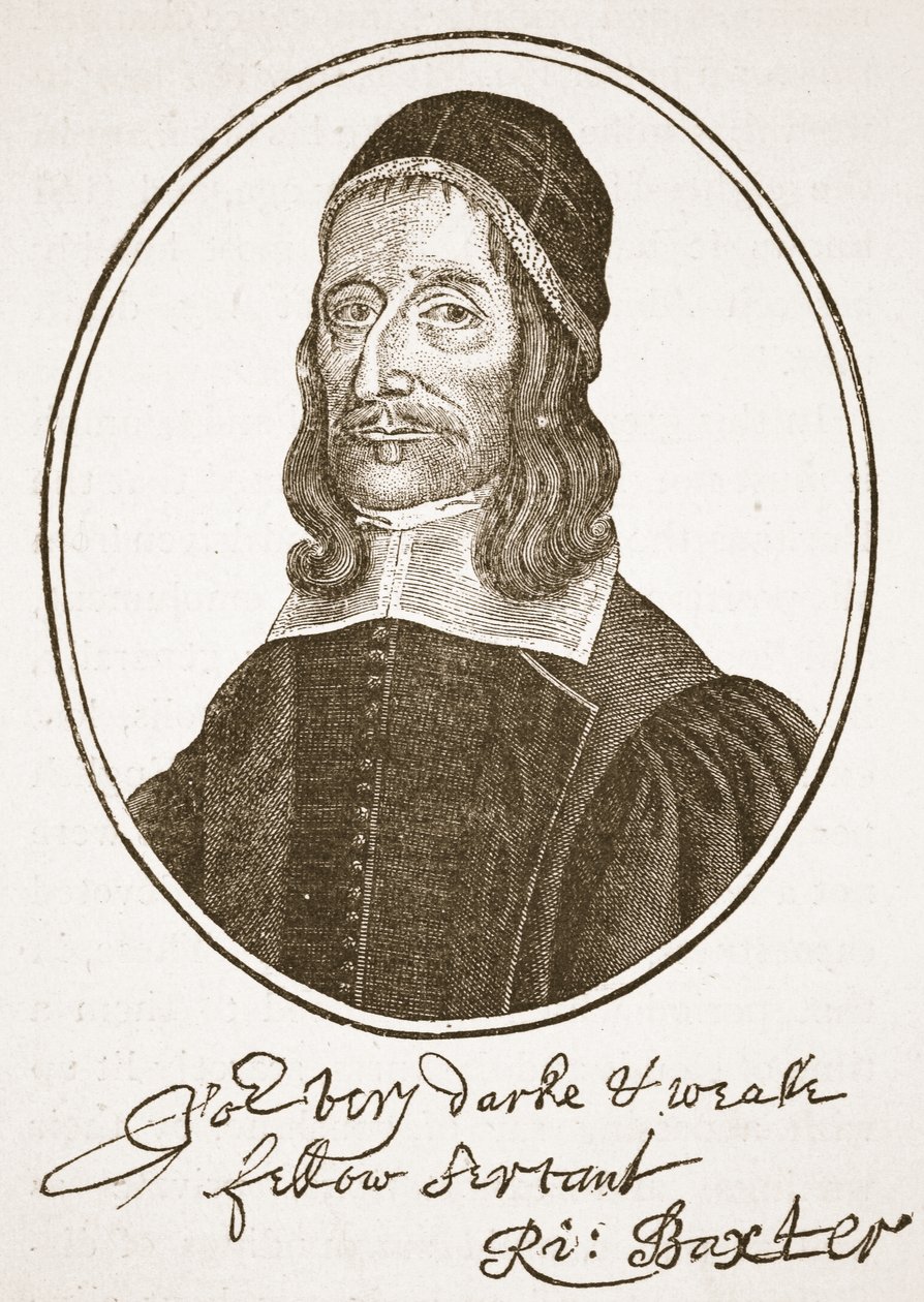 Richard Baxter, kuvitus teoksesta The Church of England: A History for the People, kirjoittanut H.D.M. Spence-Jones, pubi. n. 1910 (seepiavalokuva) tekijältä English School