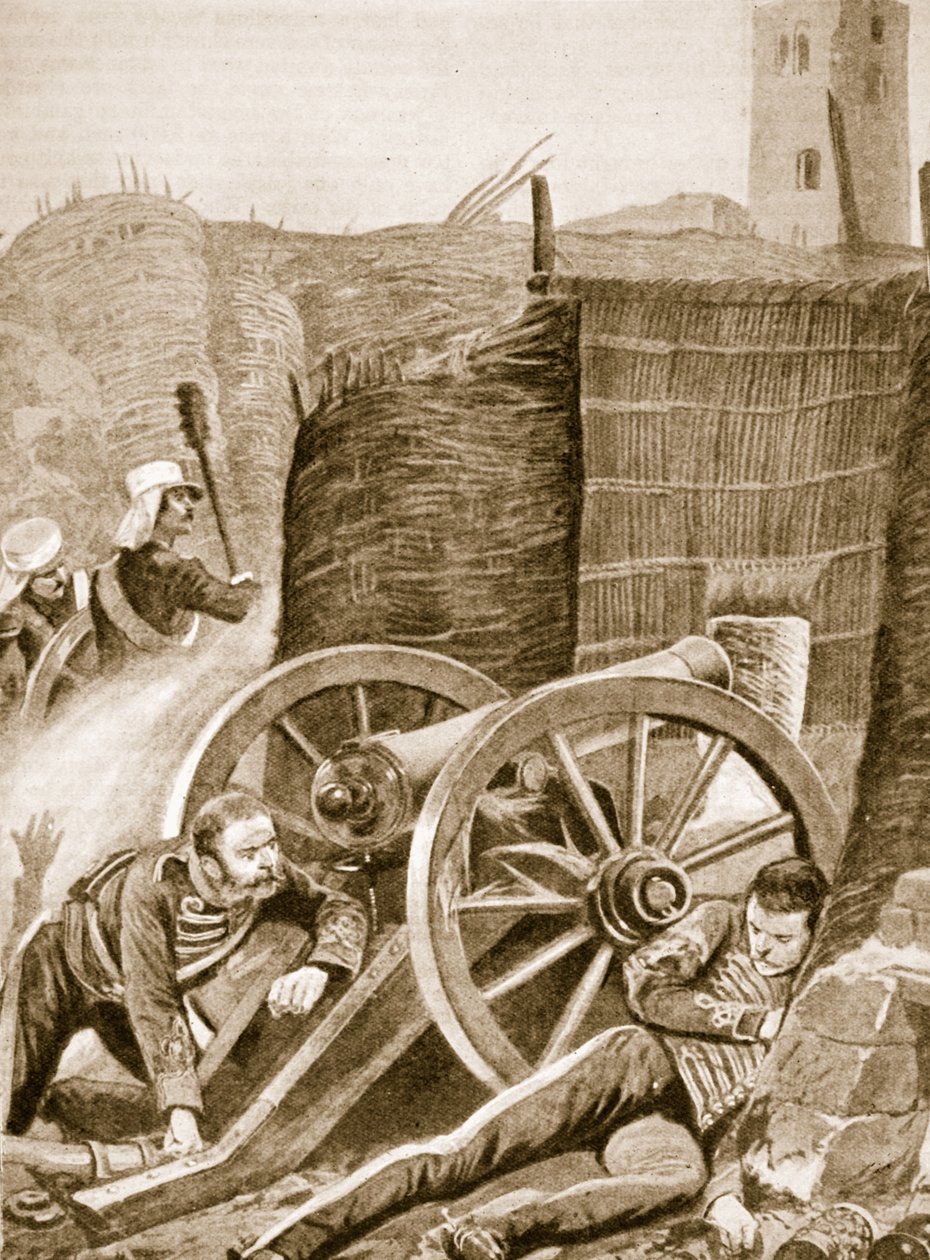 Roberts pakeni kapeasti Delhin piirityksessä syyskuussa 1857 tekijältä English School